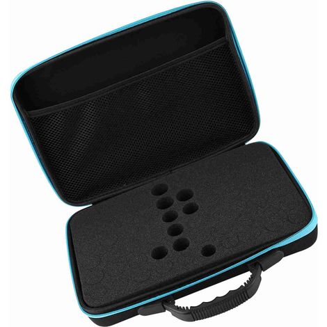 Transportkoffer für ätherische Öle, Hartschalenkoffer, 60 Fläschchen, geeignet für Fläschchen mit 5 ml und 15 ml Inhalt (Blau) (1/5)