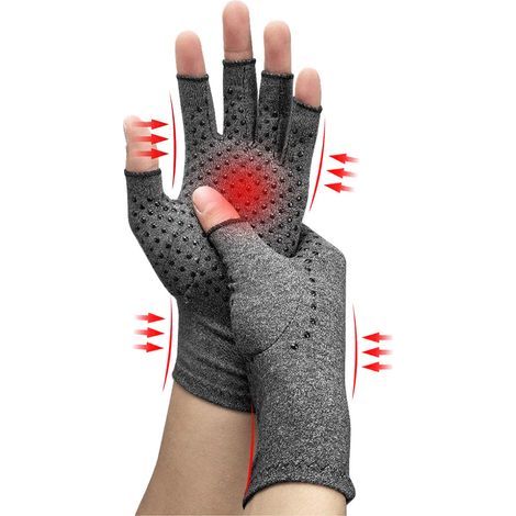 Gants de compression pour arthrose, antidérapants et aérés - Fitness, musculation - Unisexe