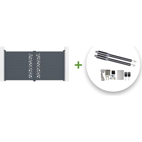 Pack portón eléctrico batiente SUNNY 350 x 180 cm + motor RANGER B150 (1/5)
