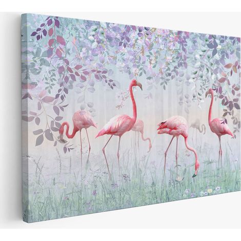 Tableau toile Enfants - Flamants Roses (1/2)