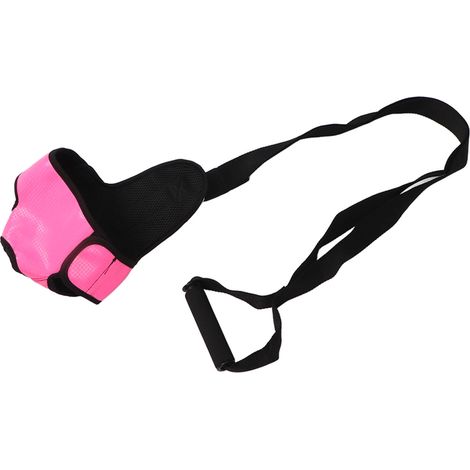 Sangle d'étirement des pieds ajustable, élastique et respirante, rouge rose, pour détendre les muscles et soulager la fasciite (1/5)