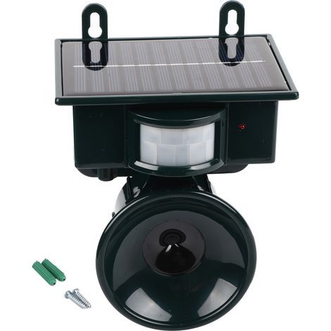Répulsif ultrasonique solaire à détection PIR pour oiseaux, chiens, chats, renards, souris - Chasseur anti-nuisibles extérieur (1/5)