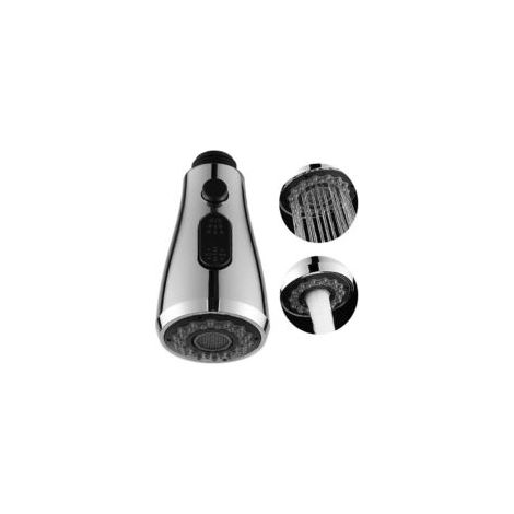 Douchette évier pull-out – Tête de douche chromée avec 2 jets – Robinet mitigeur cuisine pivotant 360° – Installation facile (1/5)