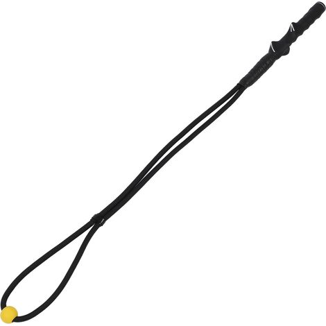 Entraîneur de swing avec balle en caoutchouc nylon antidérapant réglable, outil d'entraînement à la vitesse de swing, bâton d'échauffement pour exercices de force des bras, noir (1/5)