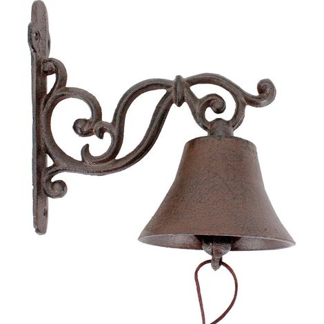 Cloche carillon en fonte 19x10x18cm