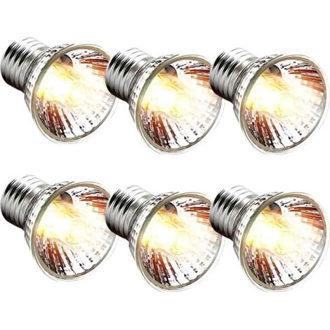E27 Lampe Chauffante, 6 PCS 25W/50W/75W Lampe Chauffante Tortue Dimmable, UVA+UVB Ampoule à Spectre Complet, pour Lampe Reptile (1/4)
