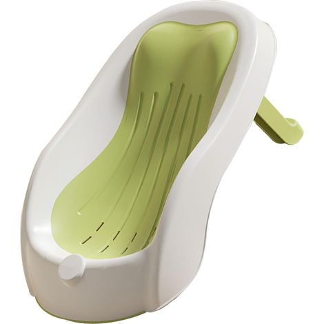 Support de Bain d'angle, Baignoire Antidérapante pour Nouveau-nés, Accessoire de Baignoire Gris Portable et Sûr (GREEN) (1/4)