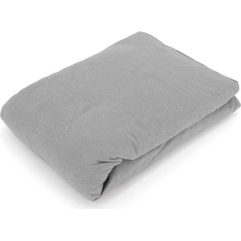 Drap housse flanelle unie WALES 160x200 cm (1/5)