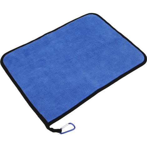 Serviette de pêche épaisse en pur coton, double face absorbante, avec crochet métallique (Serviette de pêche) (1/5)
