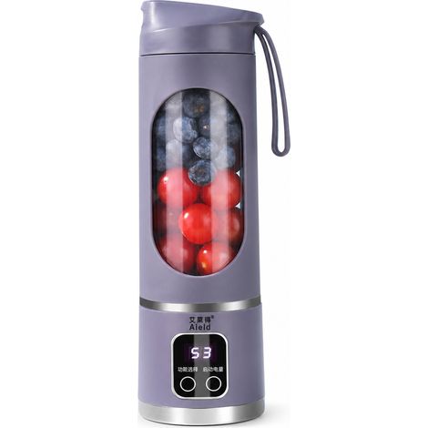 Blender Portable Rechargeable Violet 3,7 V, Gourde à Jus pour Maison et Dortoir (1/5)