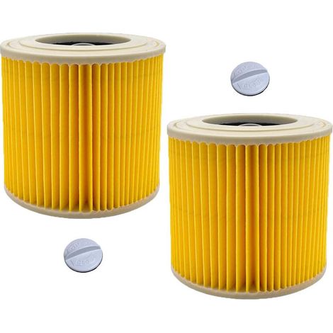 LYERCW – 2er-Pack Filterpatronen für Kärcher WD3 Premium, WD2, WD3, WD3P, MV2, MV3 – WD3-Filter – Ersatzfilter für Kärcher Staubsauger 6.414-552.0/64145520 (1/5)