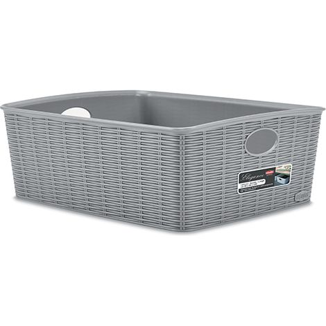 Cestino Multiuso Elegance L Grigio -35,5X26X6H (1/2)