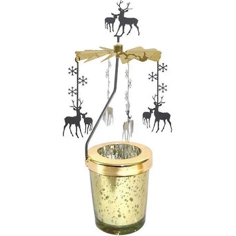 Bougeoir rotatif, accessoire de dîner aux chandelles moderne et simple, motif cerf. (1/5)