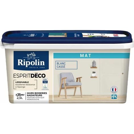 Ripolin Esprit Déco Wandfarbe blassweiß matt 4,12 L