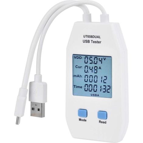 Testeur LCD USB, Détecteur D'ampèremètre Mini-voltmètre, Compteur de Capacité de Chargeur Numérique, Détecteur de Capacité de Batterie de Haute Précision, Moniteur de Tension de(UT658 ),de DEBUNS (1/5)