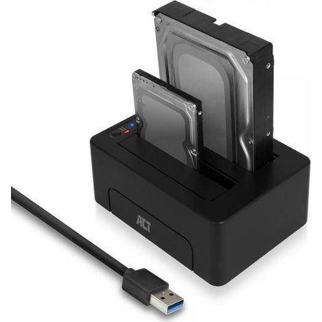 Docking station doppia USB 3.2 Gen1 (USB 3.0) per dischi rigidi (HDD) (1/4)