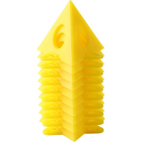 Support de Menuisier 10 Pièces, Support de Cône de Travail du Bois, Outil en Forme de Pyramide pour Porte D'armoire en Toile (jaune),Autres outils à main et accessoires (1/4)