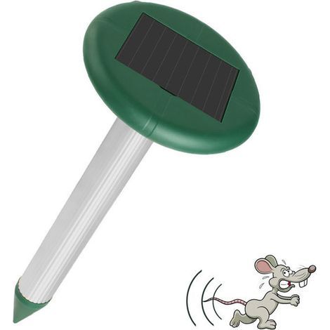 Ultraschall-Solar-Maulwurfabwehrgerät, 1 Stück, wasserdichtes Ultraschall-Maulwurfabwehrgerät, Mäuseabwehrgerät, batteriebetrieben, Schlangenabwehrgerät, für den Außenbereich gegen Vögel, Schlangen un (1/5)