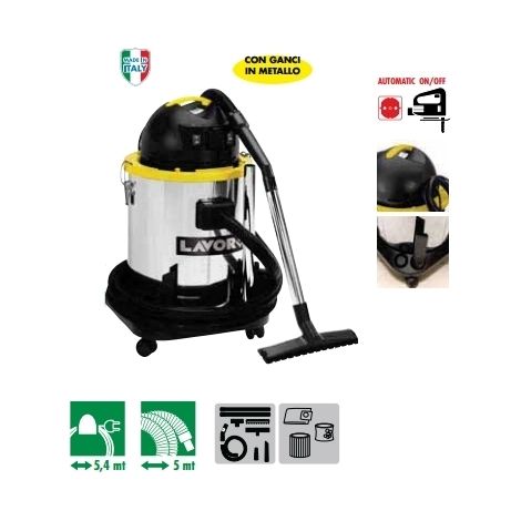 Aspiratore/Aspirapolvere/Aspiratutto solidi e liquidi 1600W 50lt. Lavor - GB 50 XE (1/2)
