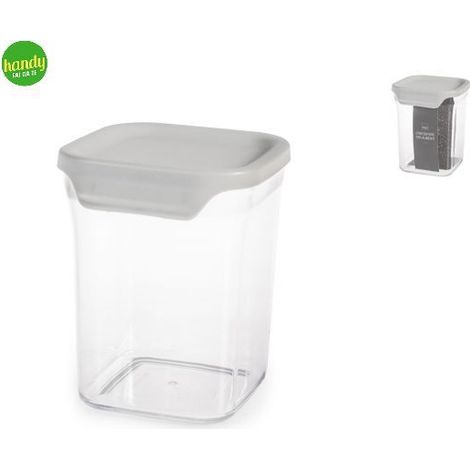 Contenitore quadrato H&H con coperchio 1 litro (1/3)