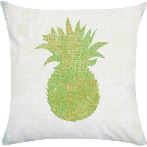 Taie D'oreiller Coton Lin - Imprimé Fruit Peinture à l'huile - Double Face - Pour Canapé Lit Bureau Voiture - 40x40 cm (1/5)