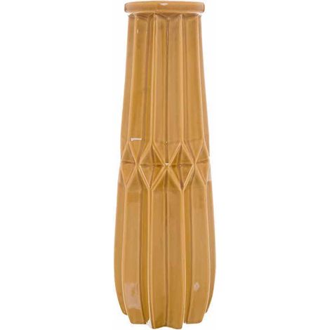 Seville Collection Tall Vase - Ceramic - L13 x W13 x H41 cm - Ochre