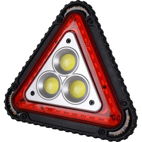 Warning Triangle LED Work Light Car Road Emergency Lamp USB Rechargeable 4 Modes (1/5)