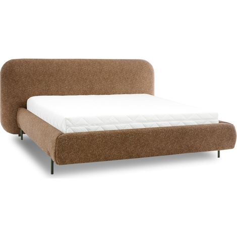 Lit coffre Booby prestige – Velours moderne et rangement optimisé-Jaune chamoix-140x200 (1/5)