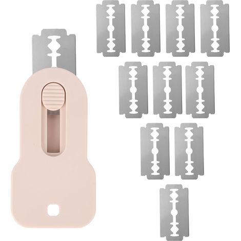 Outil à Scarifier La Pâte à Pain et 10 Lames de Rasoir, Outil Magnétique en Acier Inoxydable pour La Fabrication Du Pain Au Levain Scarificateur Extractible (Rose) (1/5)