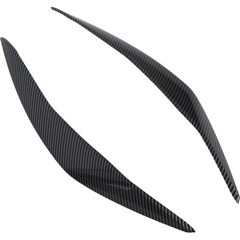 Blenden für die linken und rechten Frontscheinwerfer, Carbonfaser-Optik, für BMW 5er F10 (Vor-Facelift, 2010-2013). (1/5)