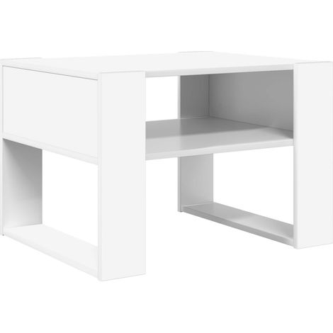 Maison Exclusive - Couchtisch mit Speicher Weiß 66 x 53 x 45 cm H