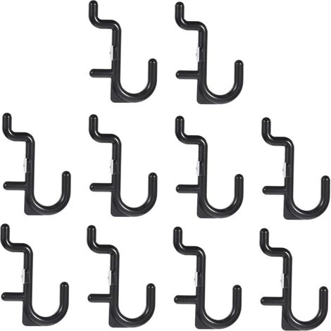 100 pièces Crochet J pour Panneau Perforé Crochet de Rangement Solide et Pratique pour Outils Étagère et Boîtes Compatible avec Établi et Garage (1/5)