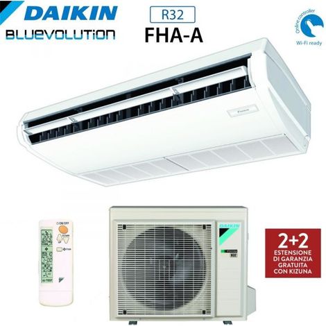Climatizzatore Condizionatore Daikin Pensile a Soffitto DC Inverter 21000 BTU FHA60A R-32 Wi-Fi Optional con Comando a Filo - Garanzia Italiana Comando a Infrarossi BRC4C65,Italia 2+2