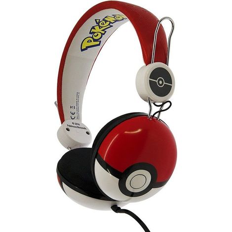 OTL Technologies Pokémon Pokeball Auriculares Alámbrico Diadema Música Negro, Rojo, Blanco