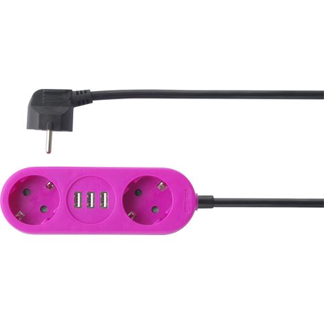 BT-2368895 Steckdosenleiste  Pink Schutzkontakt 1 St.