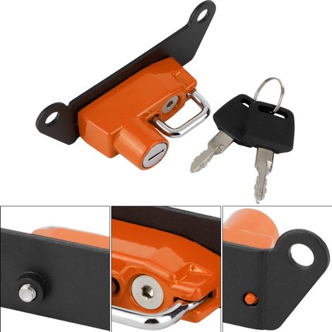 Antivol de casque moto compatible avec RC125 RC390 RC250 (Orange) (1/5)