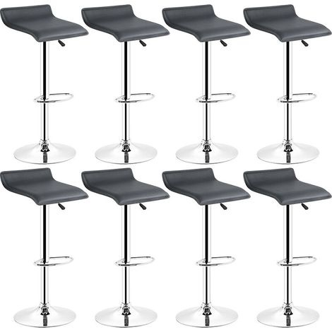 ®Tabouret de bar lot de 6,Chaise de Bar Blanc Pivotant et réglable (1/5)
