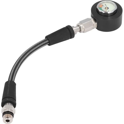 Manomètre de plongée sous-marine lumineux submersible avec flexible haute pression pour détendeur de gilet stabilisateur, équipement de plongée sous-marine, 15 cm / 5,9 pouces (1/5)
