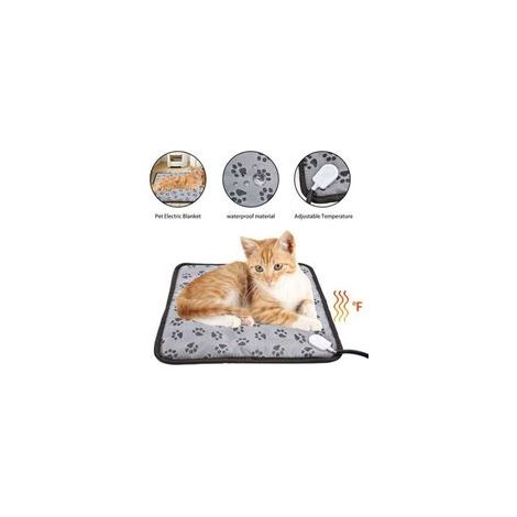 Tapis Chauffant Chien Chat Coussin électrique pour Animaux Temperature Reglable avec Cordon Anti Morsure étanche Matelas Convient aux Chiots, avec caractéristiques : Étanche, Électrique, Coussin, Tap