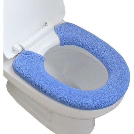 – Housse de siège de toilettes épaisse lavable en polaire – Taille universelle – Fermeture à boutons – Confort optimal en hiver (1/5)