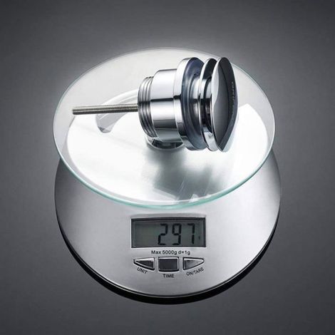 onde de vidage pour lavabo de salle de bain POP-UP, Bonde de Lavabo Push Open en Métal, Chrome (1/4)