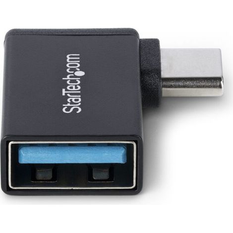 StarTech.com Adattatore USB-C a USB-A ad angolo retto, USB 5Gbps, adattatore compatto USB-C maschio a USB-A femmina, alloggiamento in metallo, M/F (1/4)