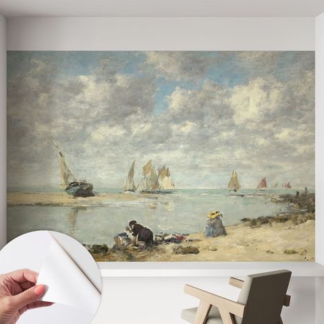 Papier peint adhésif autocollant pour salon chambre à coucher peint imprimé Installation facile Paysages marins 152x104 cm (1/5)