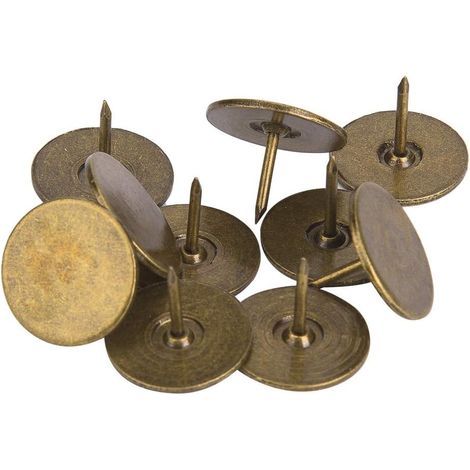 Upholstery Nail, 100 Pieces Flat Head Cyan Bronze Round Iron Decorative Pin Antique Sofa Furniture Metal Upholstery Nails Accessories(19×15MM) (1/5)