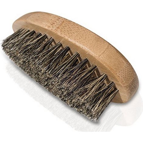 Brosse à barbe homme professionnelle portable, manche en bois naturel, outil de soin et coiffage moustache, accessoire de rasage et grooming, idéale voyage, cadeau pour homme. (1/5)