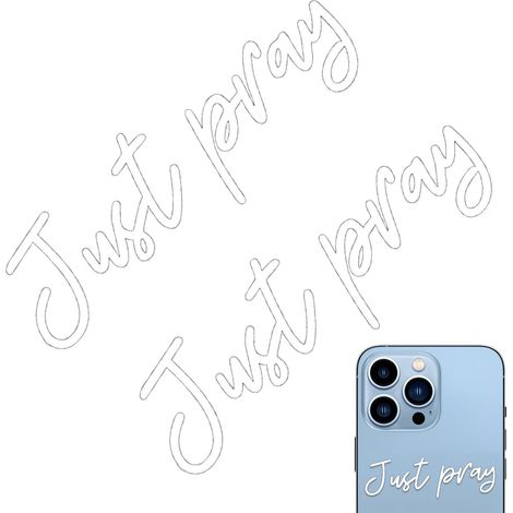 Autocollant pour rétroviseurs Just Pray Car Stickers Accessoires Autocollant multi-usage pour ordinateur portable, bouteille étanche pour téléphones (1/5)