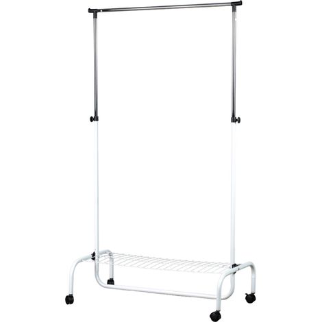 stender appendiabiti estensibile bianco, 90x45x102/172 cm