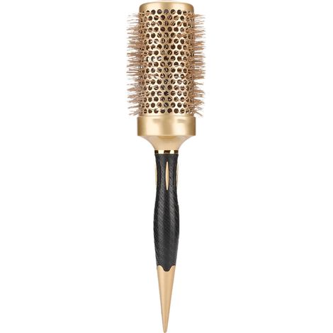 Peigne Rouleau en Céramique et Aluminium Doré - Outil de Coiffure pour Salon et Maison (1/5)
