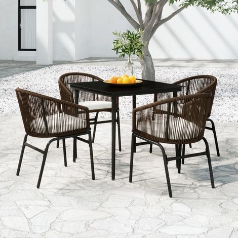 Ensemble à manger de jardin 5 pcs-Salon de jardin Marron 752514 (1/5)