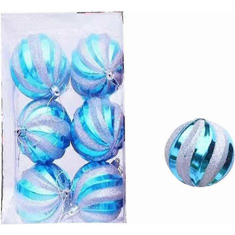 Films de Noël, décorations de Noël bleues, coffret cadeau boule de Noël, pendentif sapin de Noël, ensemble de boules de Noël (1/5)